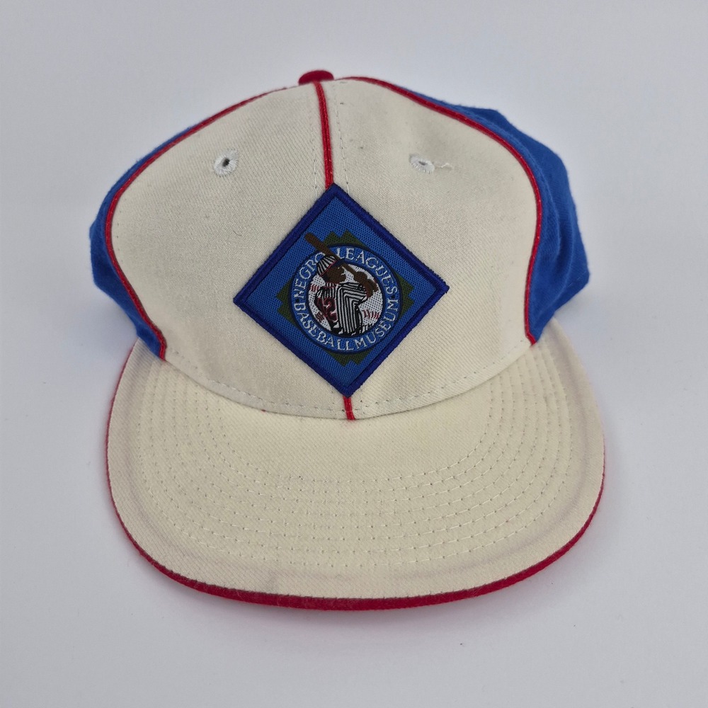 Headgear Negro Leagues Baseball Museum Philly Hat 7 1/8 Cream Blue Wool Fitted